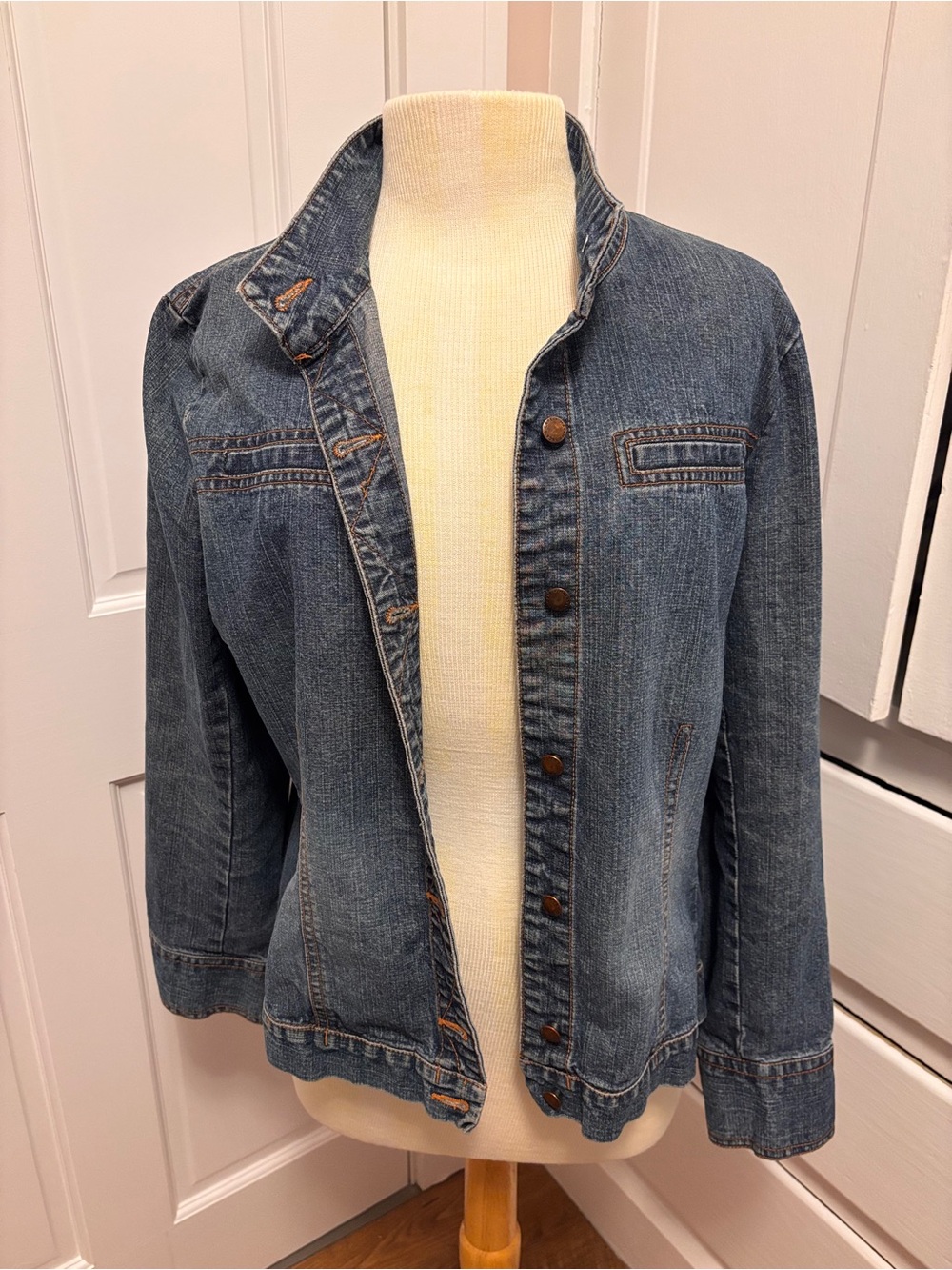 Women's Medium Havana Jack’s Cafe Wash Denim Jacket - Casual Jean Jacket Large